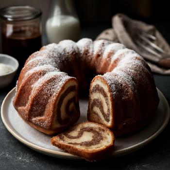 Gâteau Marbré Bundt Vanille et Chocolat