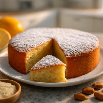 Gâteau Moelleux aux Amandes et Citron (Sans Gluten)