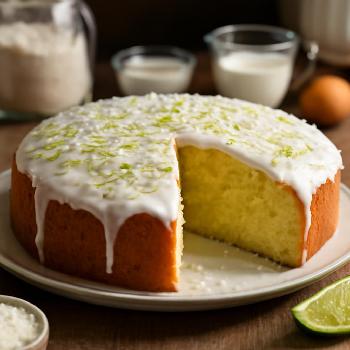 Gâteau Tropical Moelleux Coco-Citron Vert