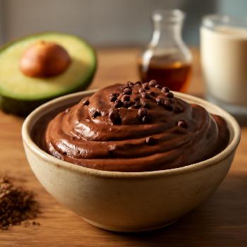 Mousse au chocolat à l'avocat (végane et sans lactose)