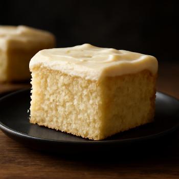 Plaque de Gâteau Blanc Moelleuse au Glaçage Vanille