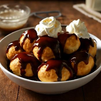 Profiteroles au Chocolat Noir Intense et Chantilly Vanillée