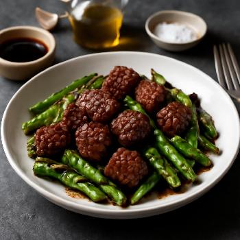 Bouchées de boeuf au balsamique et asperges