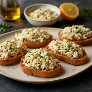 Crostinis au Crabe Citronnés et Crémeux