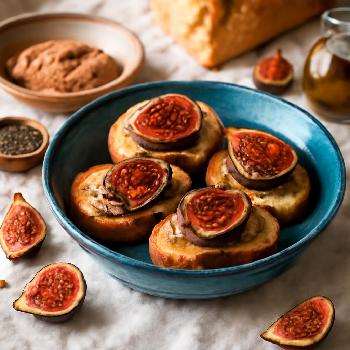 Crostinis au Pâté de Foie de Volaille, Figues et Balsamique