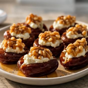 Dattes Farcies au Fromage de Chèvre et Noix