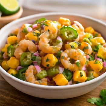 Dip de crevettes épicé à la mangue et au jalapeño