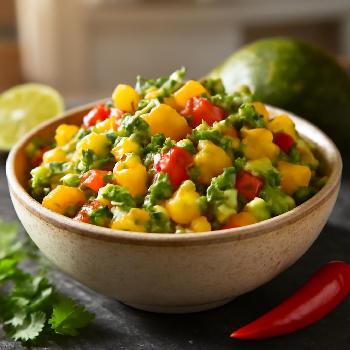 Guacamole aux Mangues et Piments Doux: Une Explosion de Saveurs Exotiques