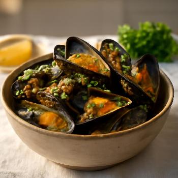 Moules Gratinées à l'Ail et au Persil