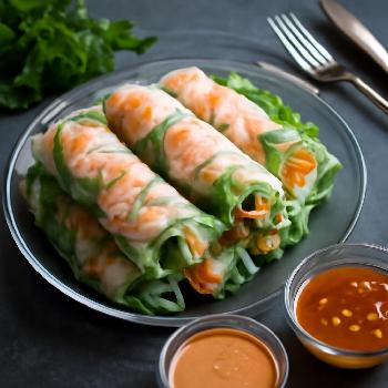 Rouleaux de Printemps Frais aux Crevettes et Légumes