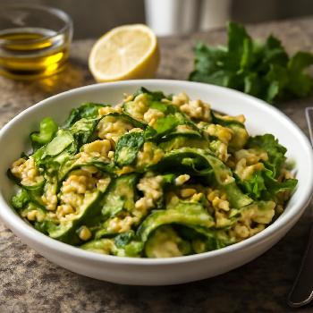 Rubans de courgette grillés à la menthe et au citron