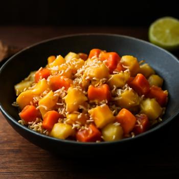Salade de Fruits Exotiques au Gingembre et à la Noix de Coco