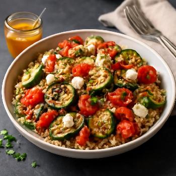 Salade de Quinoa Estivale aux Légumes Grillés et Vinaigrette au Citron