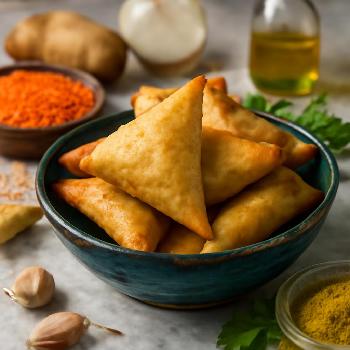 Samoussas Végétariens aux Lentilles Corail et Épices Indiennes