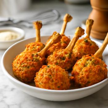 Sucettes de Poulet Croustillantes au Parmesan et Herbes