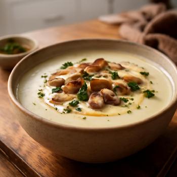 Velouté de Champignons Crémeux à la Truffe Blanche