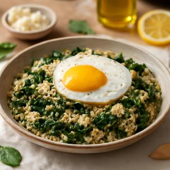 Bol Déjeuner Quinoa Protéiné aux Épinards et Feta
