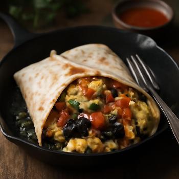 Burrito Déjeuner Végétarien : Une Explosion de Saveurs !