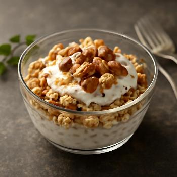 Céréales Multigrains avec Yaourt, Miel et Noix