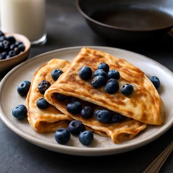 Crêpes aux Myrtilles Moelleuses