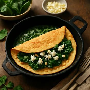 Crêpes Végétaliennes Épinards et Feta Végétale