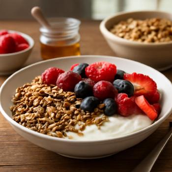 Granola Maison Croquant avec Yaourt et Fruits Frais