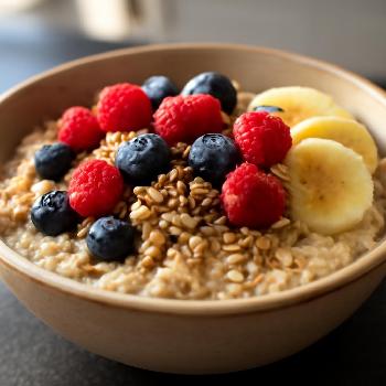 Gruau Revigorant aux Fruits Frais et Graines