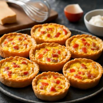 Mini-quiches lorraines individuelles pour un brunch buffet