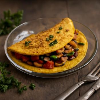 Omelette à la farine de pois chiche (végétalienne)