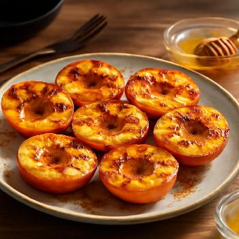 Pêches Grillées au Miel et à la Cannelle
