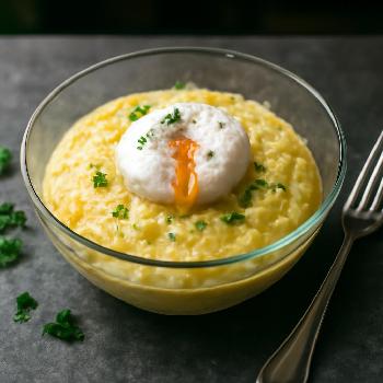 Polenta Crémeuse au Parmesan et Œuf Poché