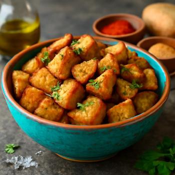 Pommes de terre déjeuner croustillantes à la friteuse à air