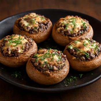 Champignons Farcis à la Duxelles et au Parmesan
