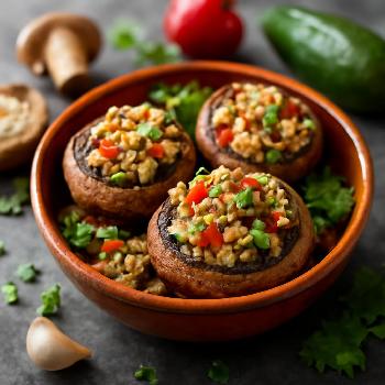 Champignons Farcis aux Légumes et Quinoa