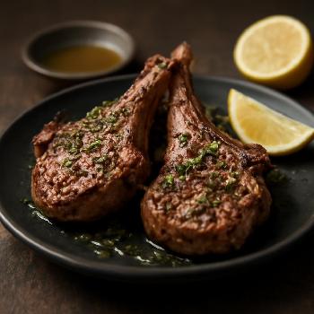 Côtelettes d'agneau grillées au romarin et citron
