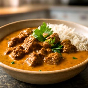 Curry de Boeuf Crémeux à la Noix de Coco