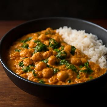 Curry de pois chiches végétalien crémeux et savoureux