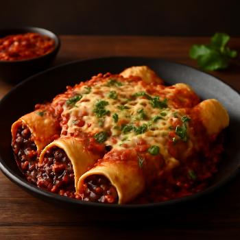 Enchiladas Végétariennes au Potiron et Haricots Noirs