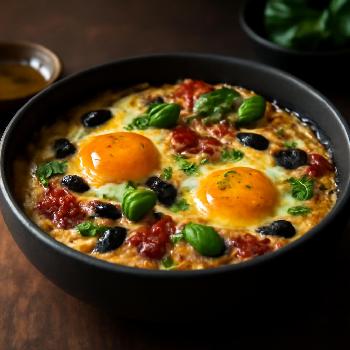 Gratin d'Oeufs et Fromage à la Provençale