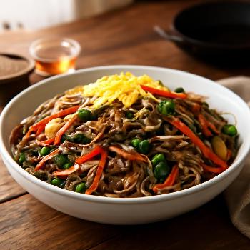 Japchae Coréen Traditionnel (Nouilles de patate douce sautées)