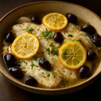 Morue au Four au Citron et Olives