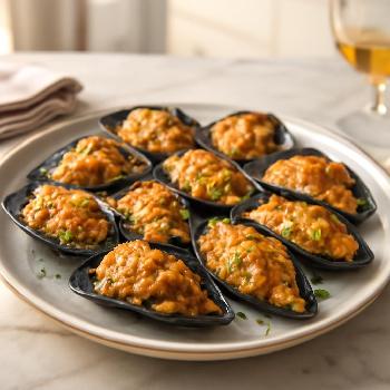 Moules Farcies Gratinées au Fromage