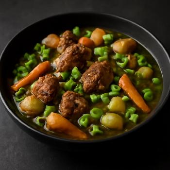 Ragoût d'agneau printanier aux légumes nouveaux