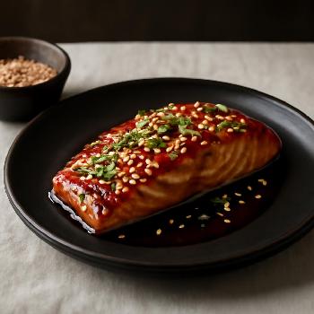 Saumon Grillé Façon Teriyaki au Charbon de Bois