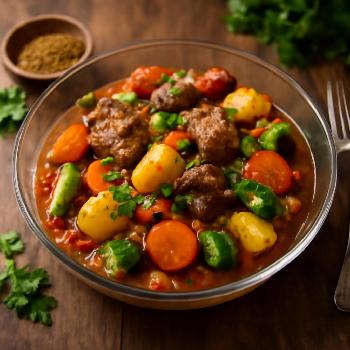 Tajine d'Agneau aux Légumes de Saison: Un festin de couleurs et de saveurs