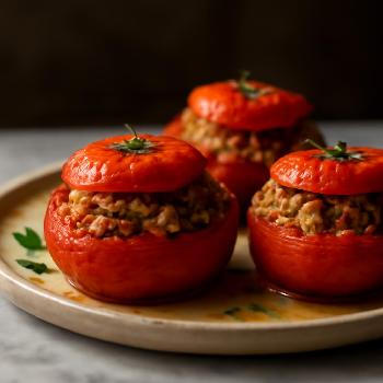Tomates Farcies à la Viande et au Riz façon Méditerranéenne