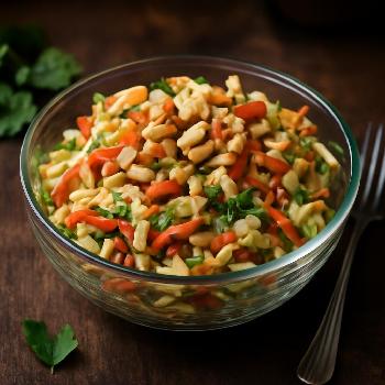 Salade Asiatique Croquante aux Cacahuètes