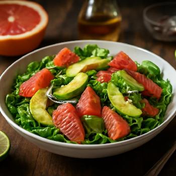 Salade d'Avocat et Pamplemousse à la Vinaigrette d'Agrumes