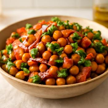 Salade de Pois Chiches Épicée à la Marocaine