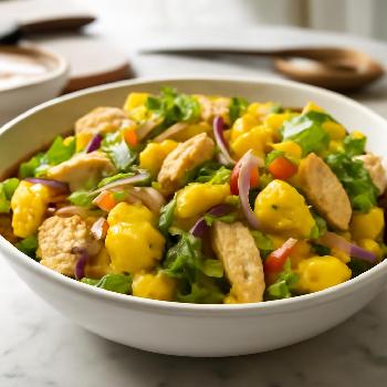 Salade de Poulet au Curry et Mangue